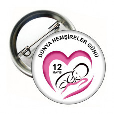 Dünya Hemşireler Günü Metal Kokart