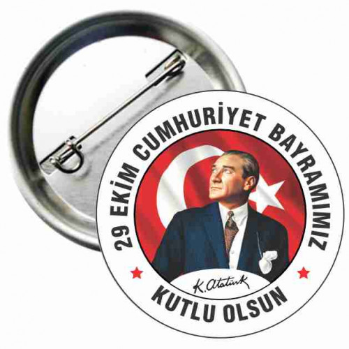 29 Ekim Kutlu Olsun Rozetleri
