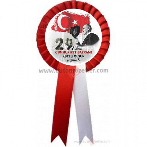 29 Ekim Bayramı Saten Yaka Rozetleri