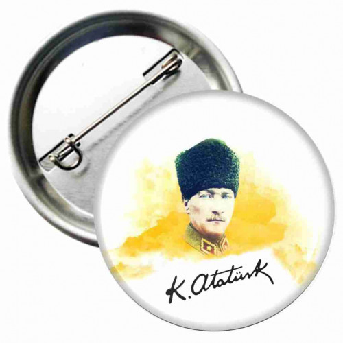 Atatürk Yaka Rozeti Kalpaklı