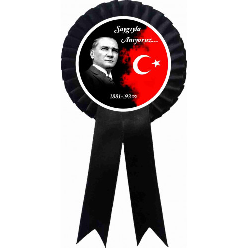 10 Kasım Atatürkü Anma  Saten Yaka Kartı